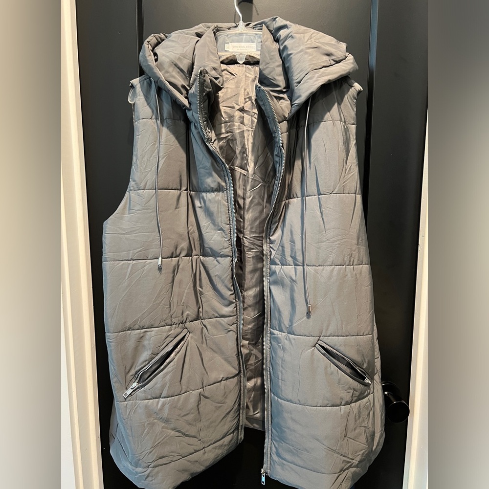 Chic Soul Seasons Change Vest- Charcoal 2X. NWOT